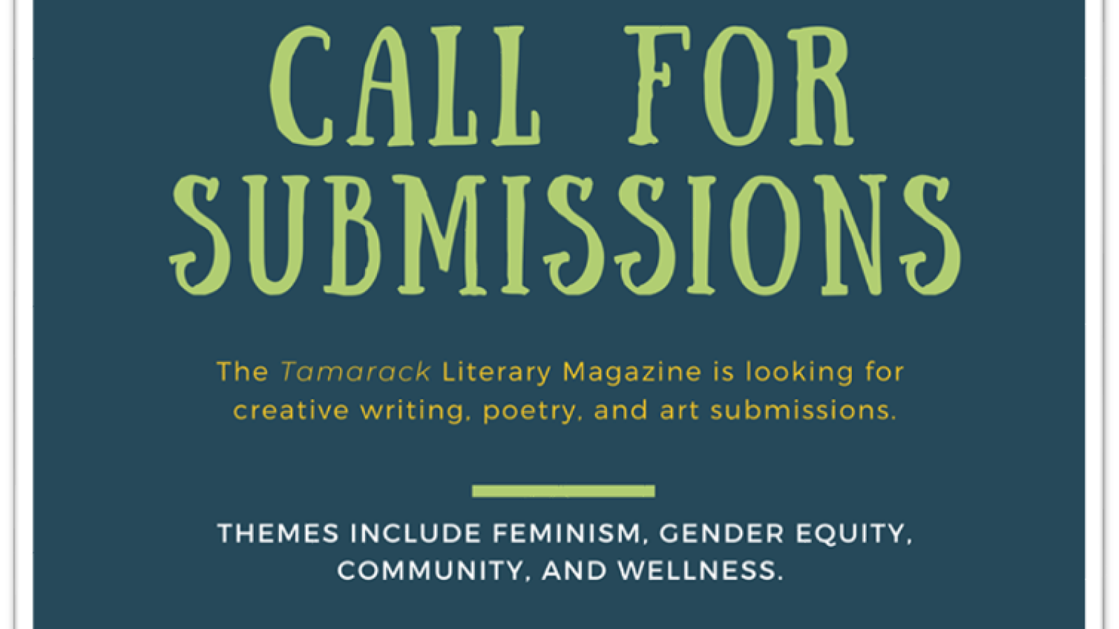 TWRCS call for submissions Poster