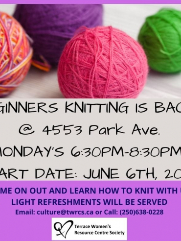 TWRCS - Beginner Knitting Mondays 630-830