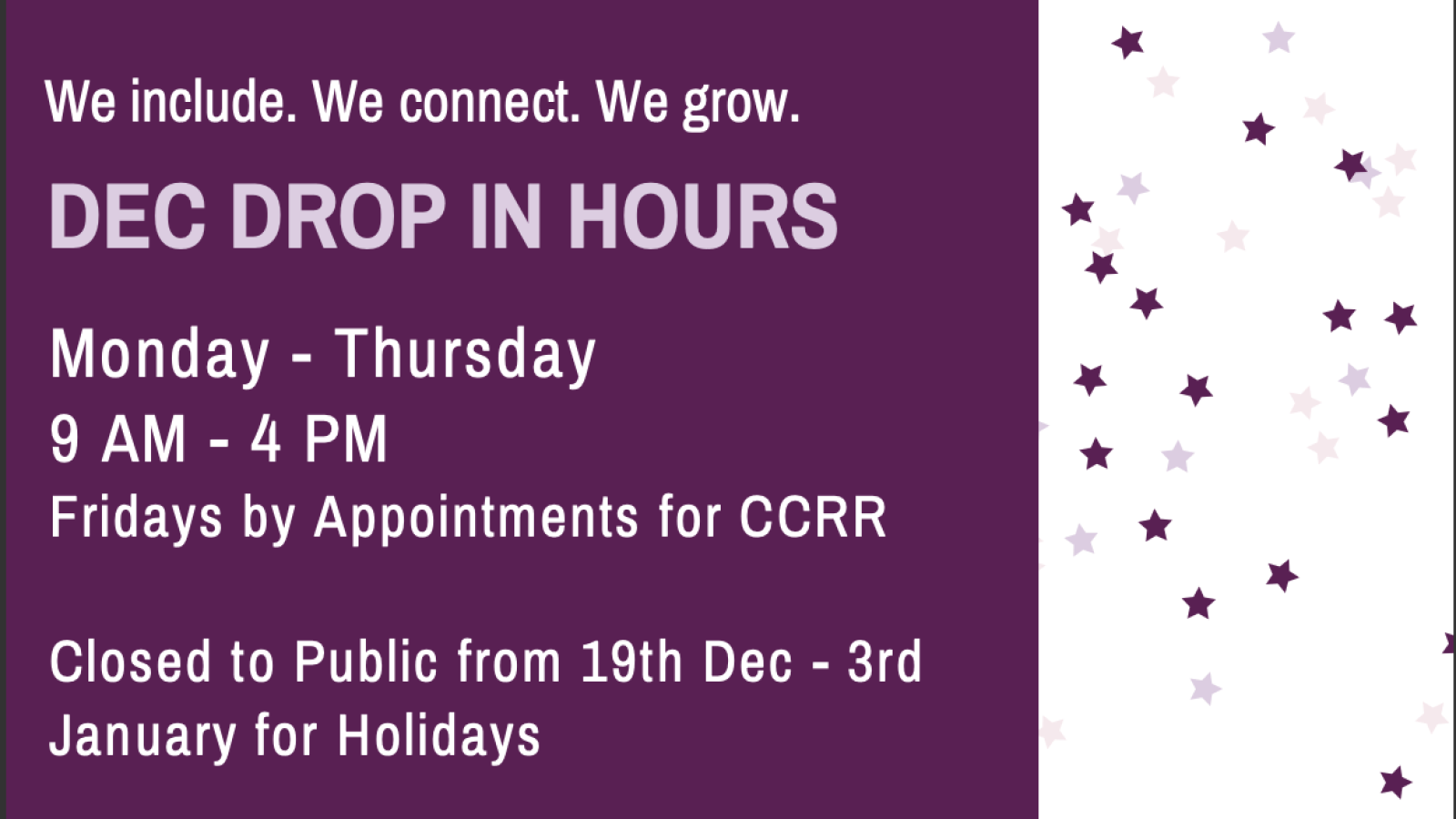 TWRCS-December_January Hours