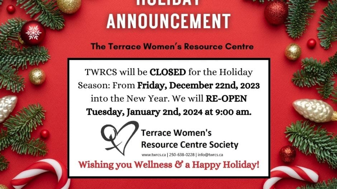 TWRCS Holiday Announcement 2023
