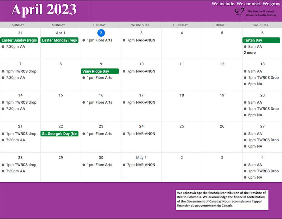 TWRCS Calendar_April 2024